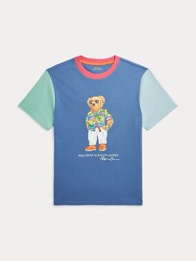 Polo by Ralph Lauren Multicolor Bear Graphic Short Sleeve Tee Kids L | Women S